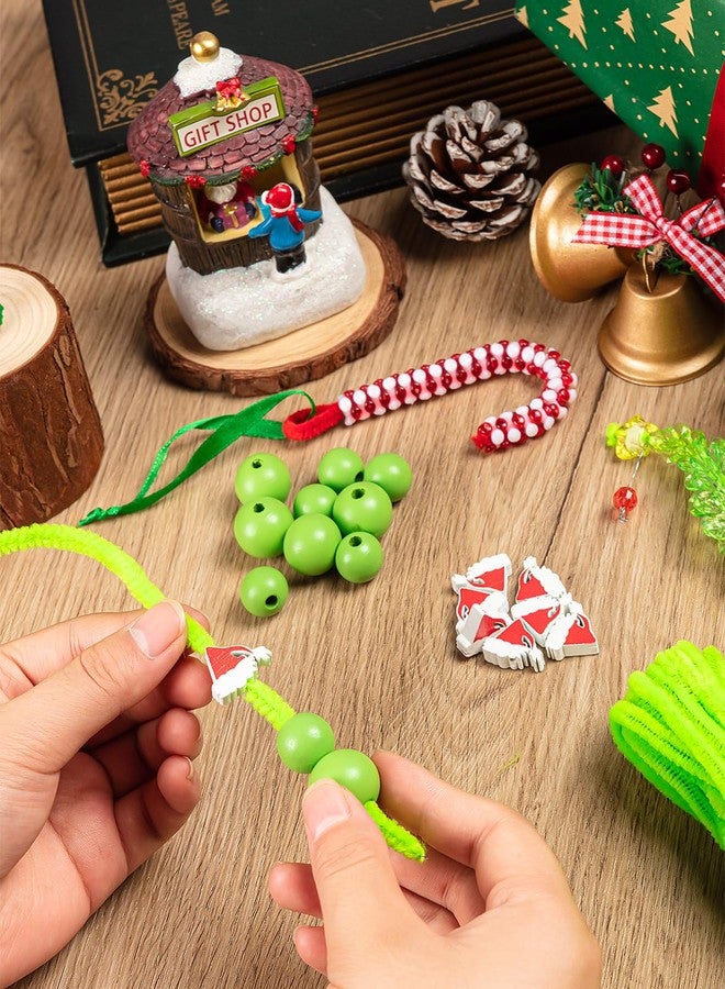 LSLYHTC Christmas Crafts for Kids Adults Families, Christmas Beaded Ornament Kits, 40PCS Include 8 Christmas Trees, 16 Calabashes, and 16 Candy Canes for DIY Crafts Xmas Holiday Tree Decoration Party Supplies - Image 4